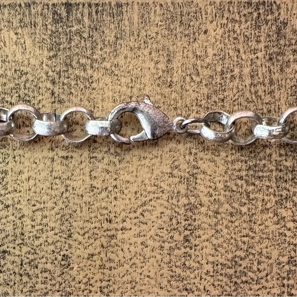 Chunky Silver Chain Necklace - Picture 5 of 8
